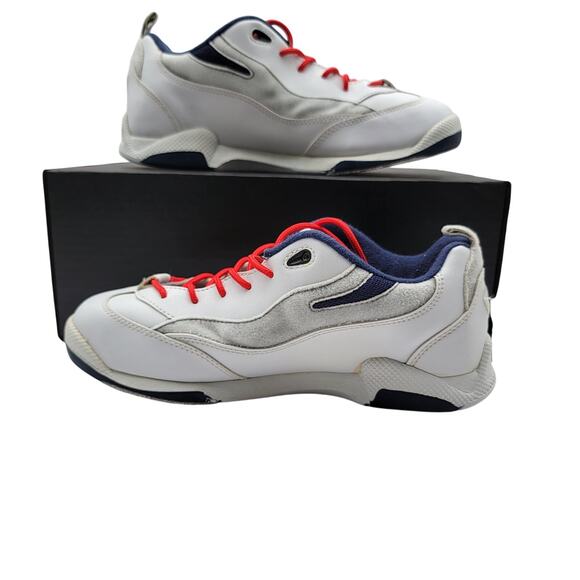 Dexter Men Bowling B895-8 Size 7.5 White Blue Lace Up Low Top Sneakers (189) - Picture 2 of 7